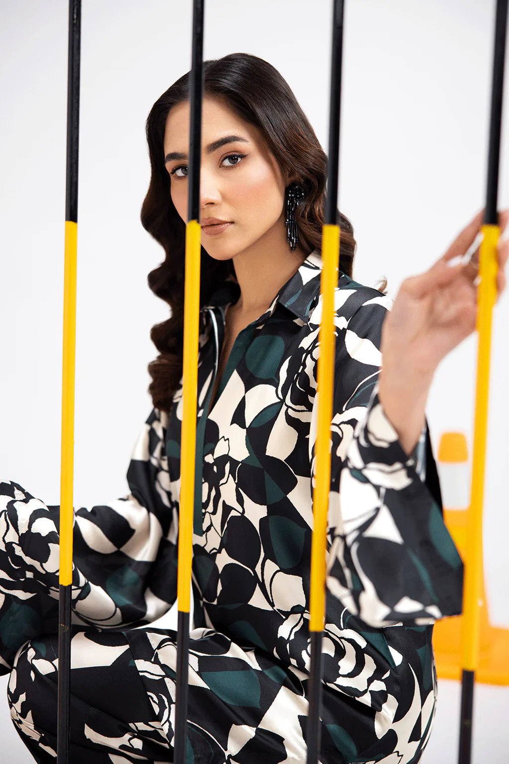 Monochrome Bloom 2PC Suit